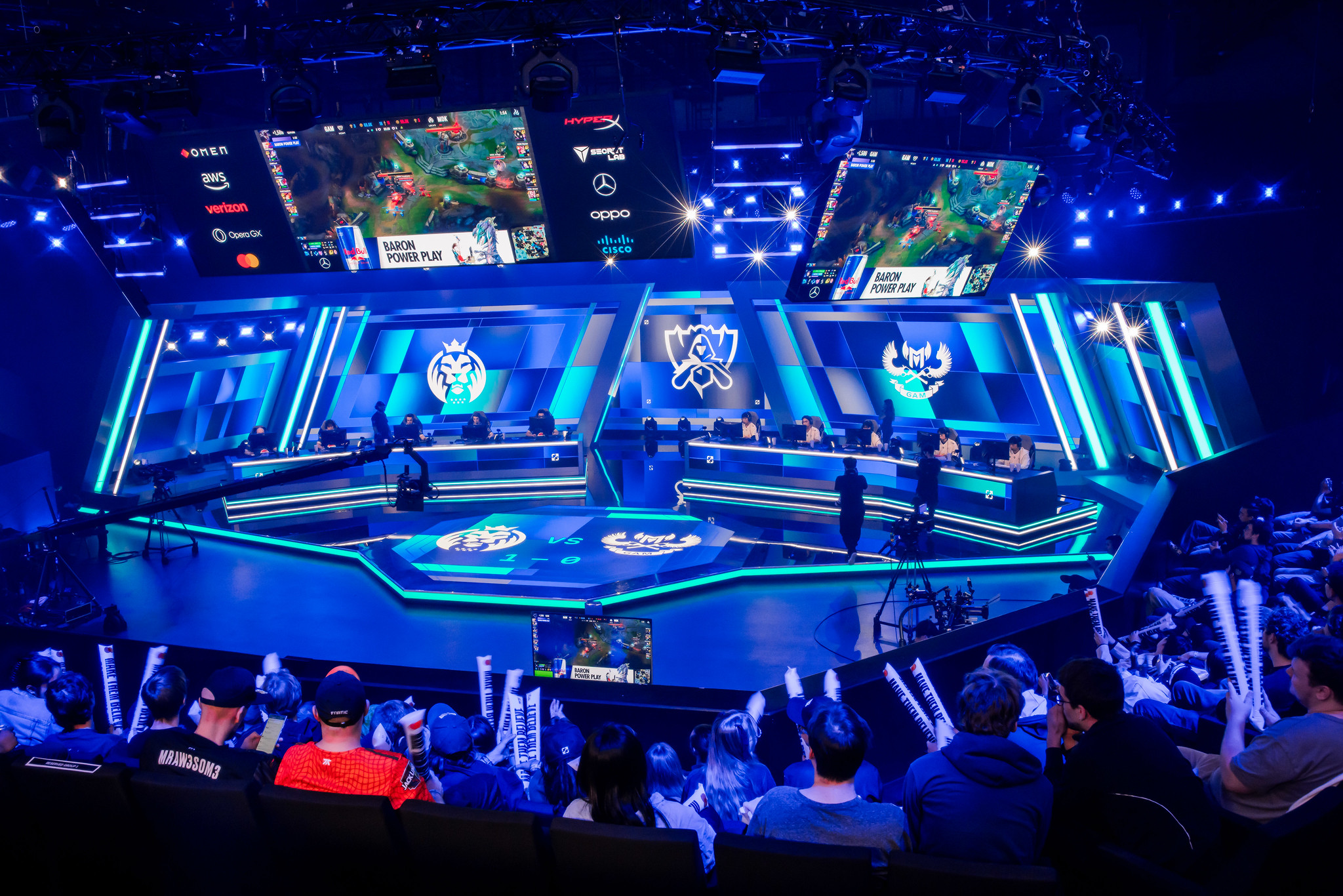 In tournaments like Worlds, Riot always has a special server for players to practice the version for the tournament while Riot updates the new version for the game