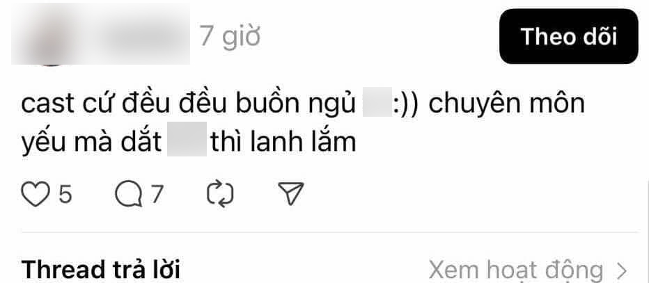 There is a comment that confirms Van Tung with weak professional
