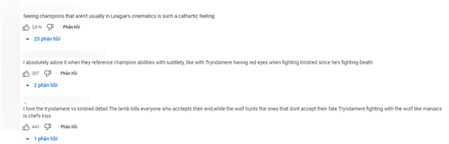 A few comments from netizens