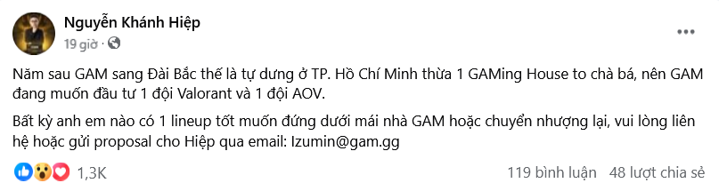 But according to COO IZUMIN, Legend Legends will completely leave VCS