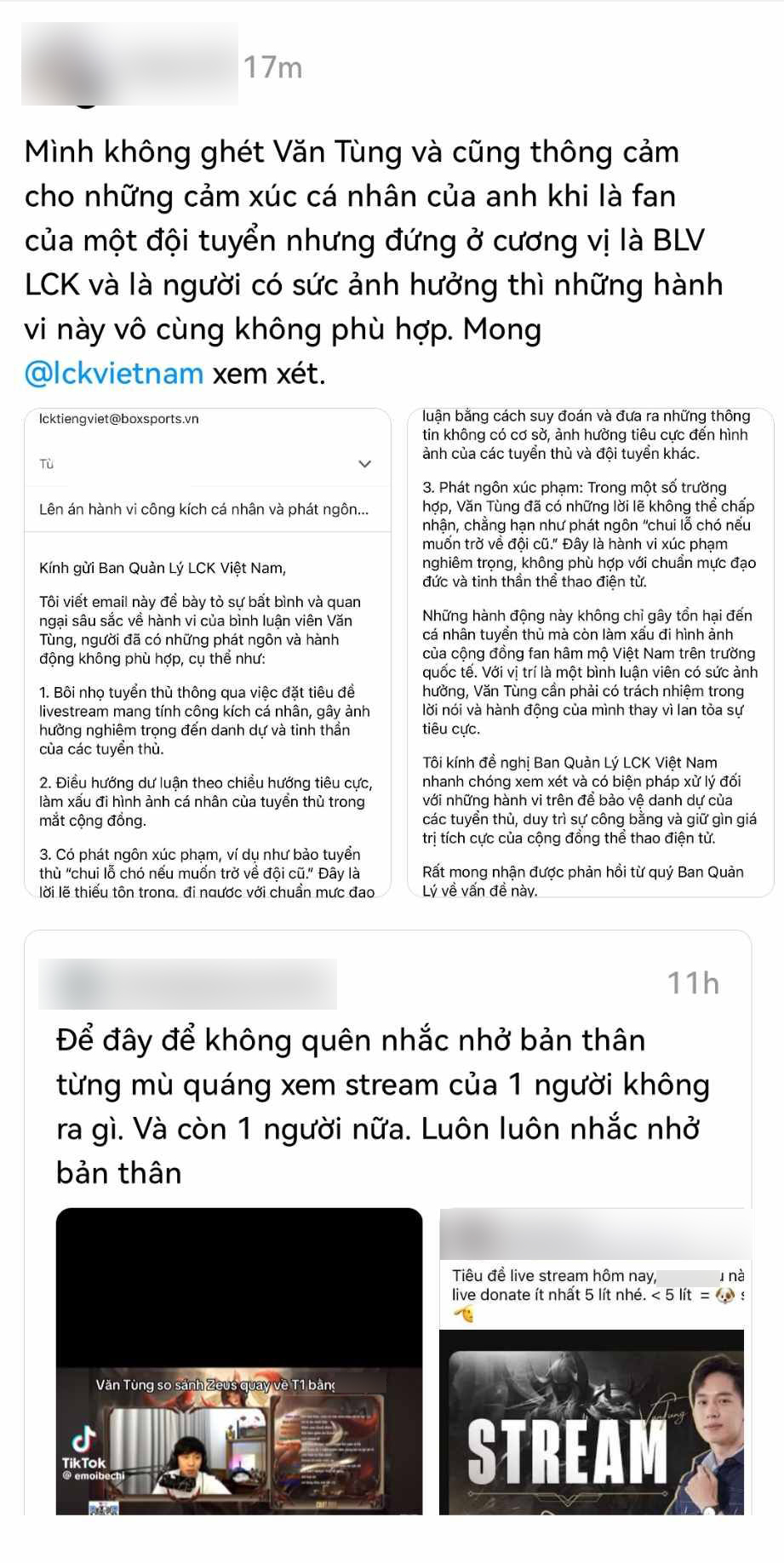 There are fans also demanding Vietnamese LCK to handle Van Tung