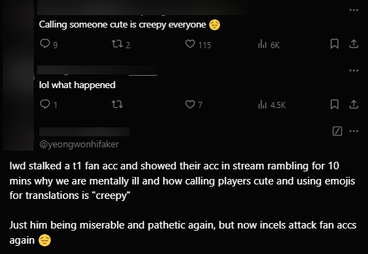 There is information IWDominate directly attacks 1 fangirl T1 with the words toxic on the stream as well as calling her a nerve problem.