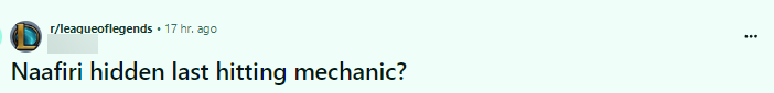 Gamers discovered Naafiri owned in a hidden passive