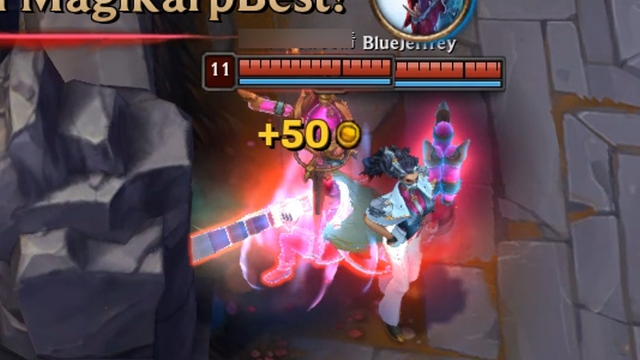 The player even receives 50 gold