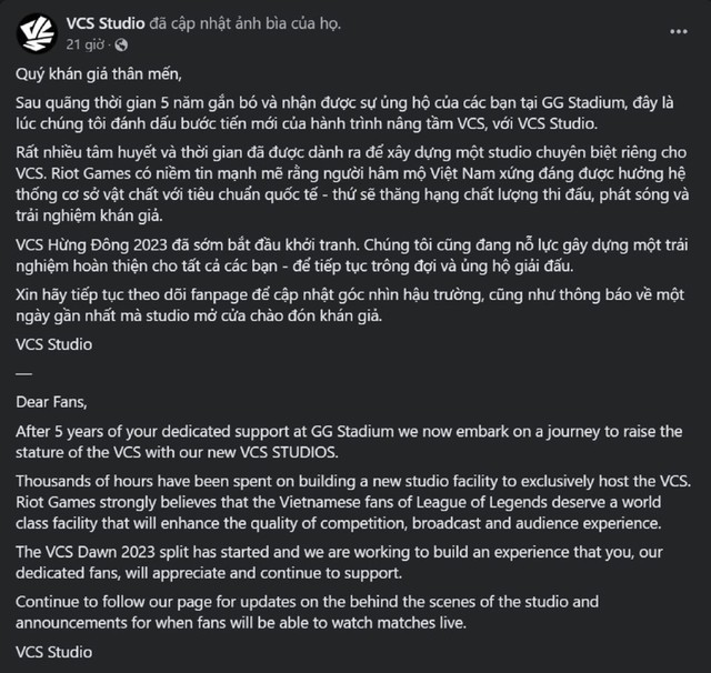 The Organizing Committee of VCS once announced the new player in early 2023